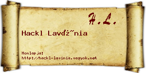 Hackl Lavínia névjegykártya